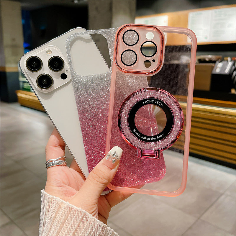 Magnetisches Metall für Apple iPhone 16/15/14/13/12 Pro Max Plus Mini Hülle | Premium Stoßfeste Höchster Schutz - Luxus Schlank Matt mit Kamera Glaslinsenschutz, Ständer und Handhalterung Abdeckung