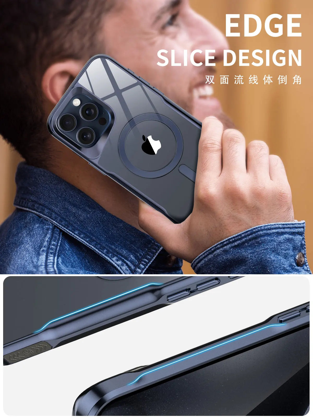 Premium iPhone Hülle Klar HD | Magnetische MagSafe & Kabelloses Laden | Stoßfeste Transparente Hybrid Rüstung mit Kameraobjektiv-Schutz für Apple iPhone 16/16e, 15, 14, 13, 12 Pro Max, Pro, Plus & Mini
