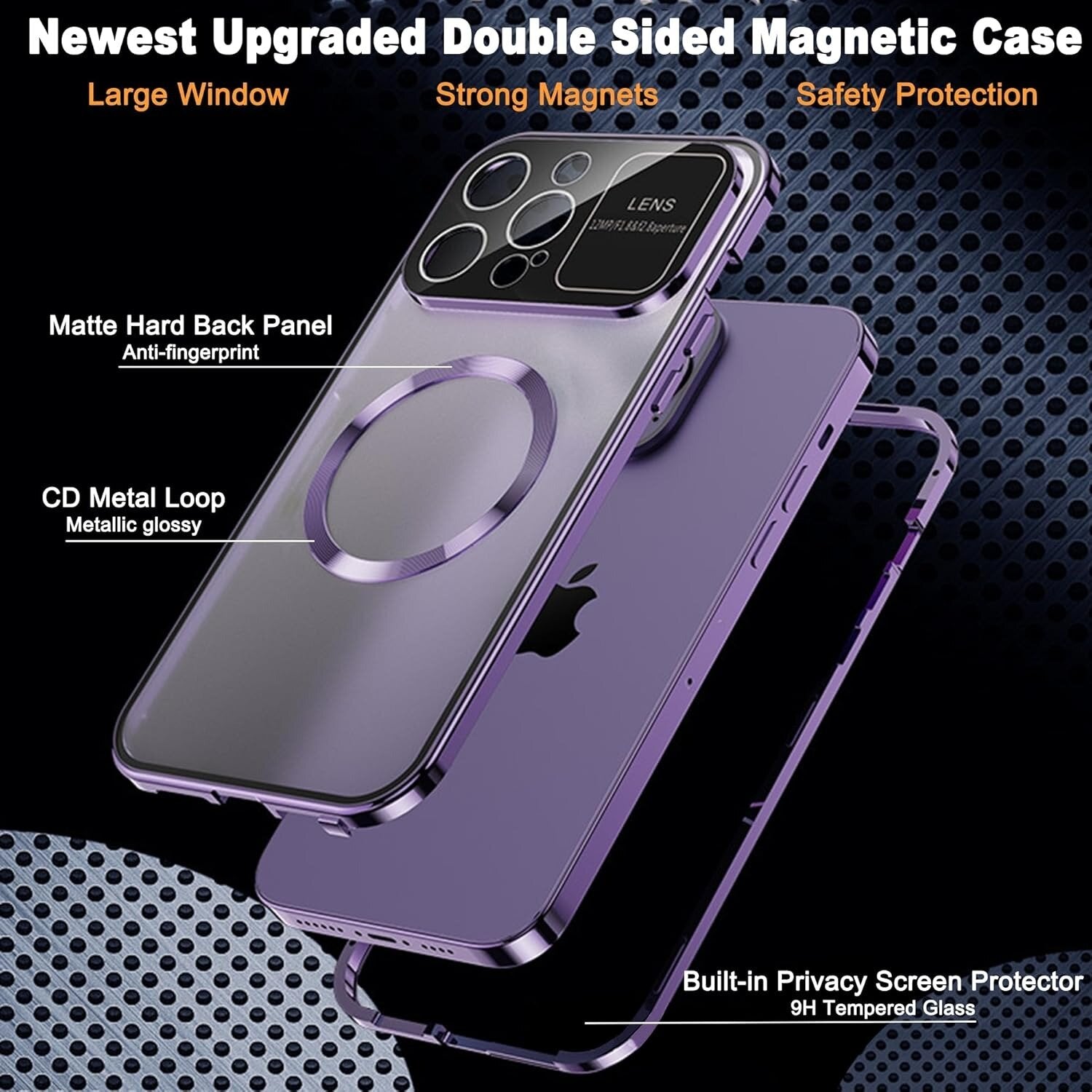 iPhone Hülle mit MagSafe: Premium Doppelseitiges HD-Glas Case, Kabellosem Laden, Kameraobjektivschutz | Stoßfestes Cover, Kameraschutzabdeckung – Magnetische Panzertasche für Apple iPhone 16/16e, 15, 14, 13, 12 Pro Max, Pro, Plus & Mini | Luxus Handyhülle