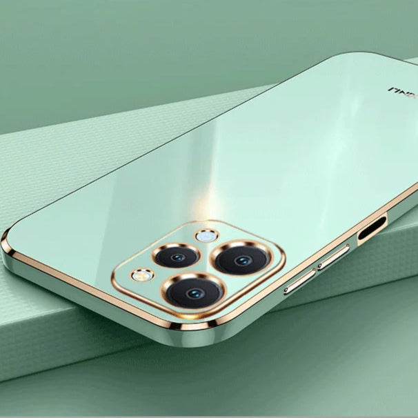 Hochwertige Einfarbige Quadratische Beschichtung: Glänzende, Stoßfeste Silikon iPhone Hülle | MagSafe Case mit Rundumschutz und Kameralinsenschutz für iPhone 16/15/14/13/12 Pro Max, Plus, Mini Cover | Panzertasche und Stoßstangenabdeckung Schutzhülle