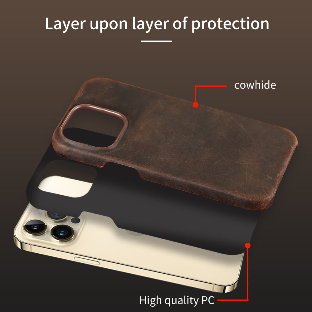 Hochwertige Echtleder iPhone-Hülle mit Trageriemen und Schutzetui | MagSafe-Case mit Rundumschutz & Kameralinsenschutz für Apple iPhone 17/17 Air, 16/16e, 15, 14, 13 Pro Max Plus Cover | Stoßfeste Handyhülle mit Panzertasche & Stoßstangenabdeckung