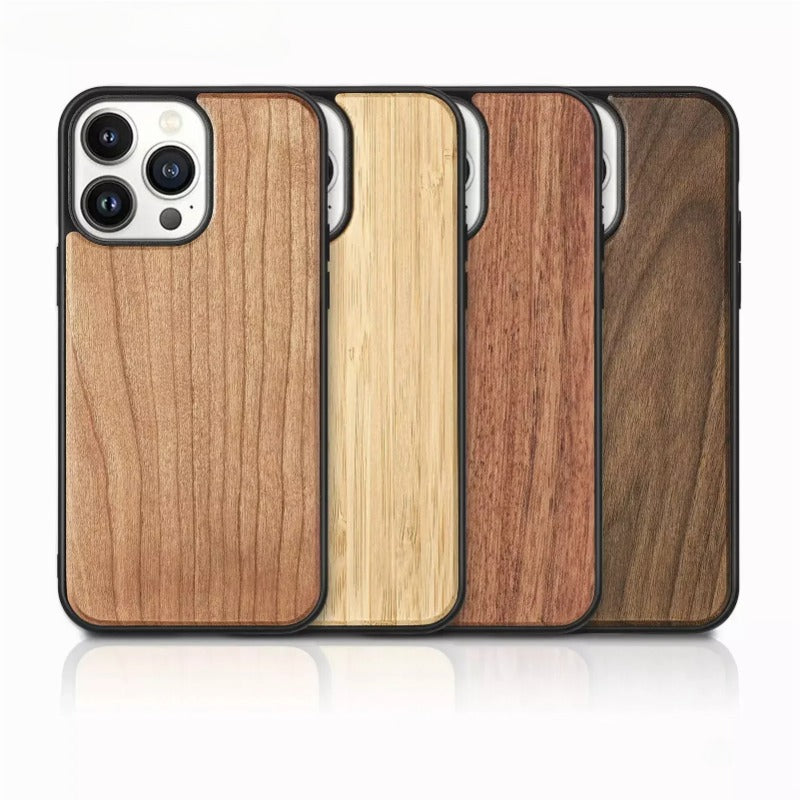 Premium Massivholz-Bambus stoßfeste Hardcover Luxus-iPhone-Hülle | MagSafe-Case, Rundumschutz & Kameralinsenschutz für Apple iPhone 16/16e, 15, 14, 13, 12 Pro Max, Pro, Plus & Mini Cover | Panzertasche & Stoßstangenabdeckung Handy-Schutzhülle