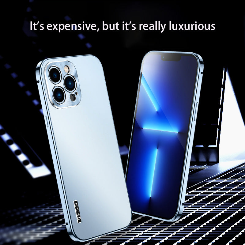 Luxus Ultra-Dünne iPhone Hülle: Metalllegierung und Glas, Sichtschutz, Doppelseitiger 360° Vollschutz | MagSafe-kompatibel Magnetischer Adsorption, Stoßfest, Kameraschutz Case, Schutzhülle Apple iPhone 16/16e, 15, 14, 13, 12 Pro Max, Pro, Plus, Mini Cover