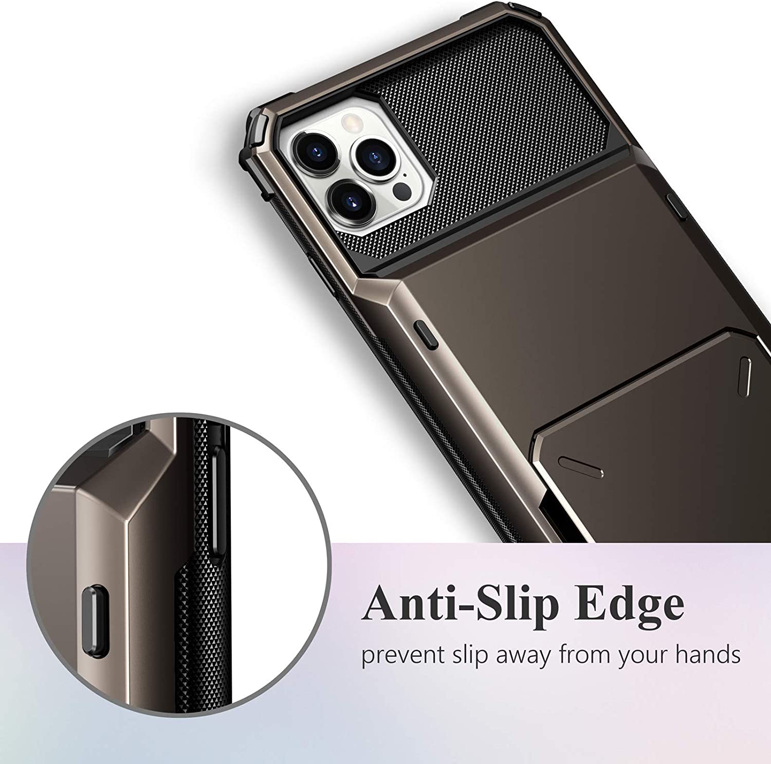 Hochwertige Brieftasche mit 4-Karten-Steckplatz Kreditkartenhalter Abdeckung iPhone Hülle | MagSafe Case Rundumschutz und Kameralinsenschutzabdeckung für Apple iPhone 16/15/14/13/12 Pro Max Plus Mini | Panzertasche Handyhülle | Premium Wallet Schutzhülle