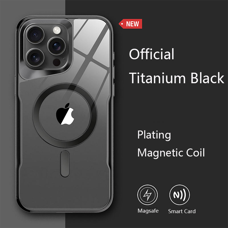 Premium iPhone Hülle Klar HD | Magnetische MagSafe & Kabelloses Laden | Stoßfeste Transparente Hybrid Rüstung mit Kameraobjektiv-Schutz für Apple iPhone 16/16e, 15, 14, 13, 12 Pro Max, Pro, Plus & Mini