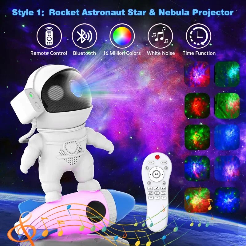Premium Intelligenter Astronaut Bluetooth Lautsprecher | Kreativer Digitaler Smart Wecker FM Radio 