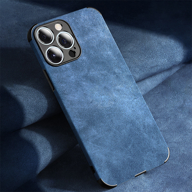 Hochwertige Leder-iPhone-Hülle mit stoßfester Kameraschutzabdeckung Tasche | MagSafe Case für Apple iPhone 16/15/14/13/12 Pro Max Plus Mini | Panzer-Cover Handyhülle