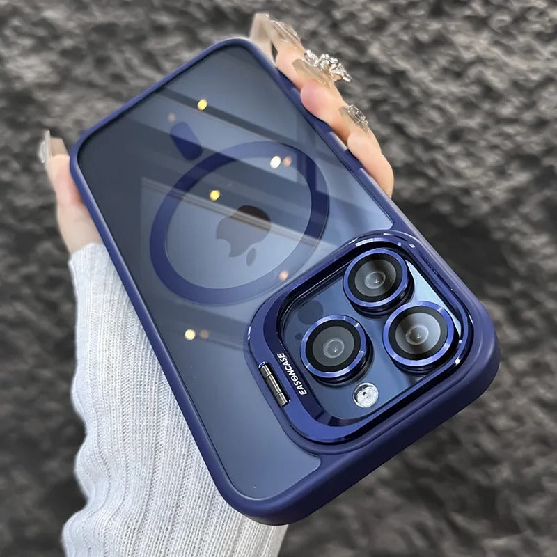 Premium iPhone Hülle Klar HD | Magnetische MagSafe & Kabelloses Laden | Stoßfeste Transparente Hybrid Rüstung mit Kameraobjektiv-Schutz für Apple iPhone 16/16e, 15, 14, 13, 12 Pro Max, Pro, Plus & Mini