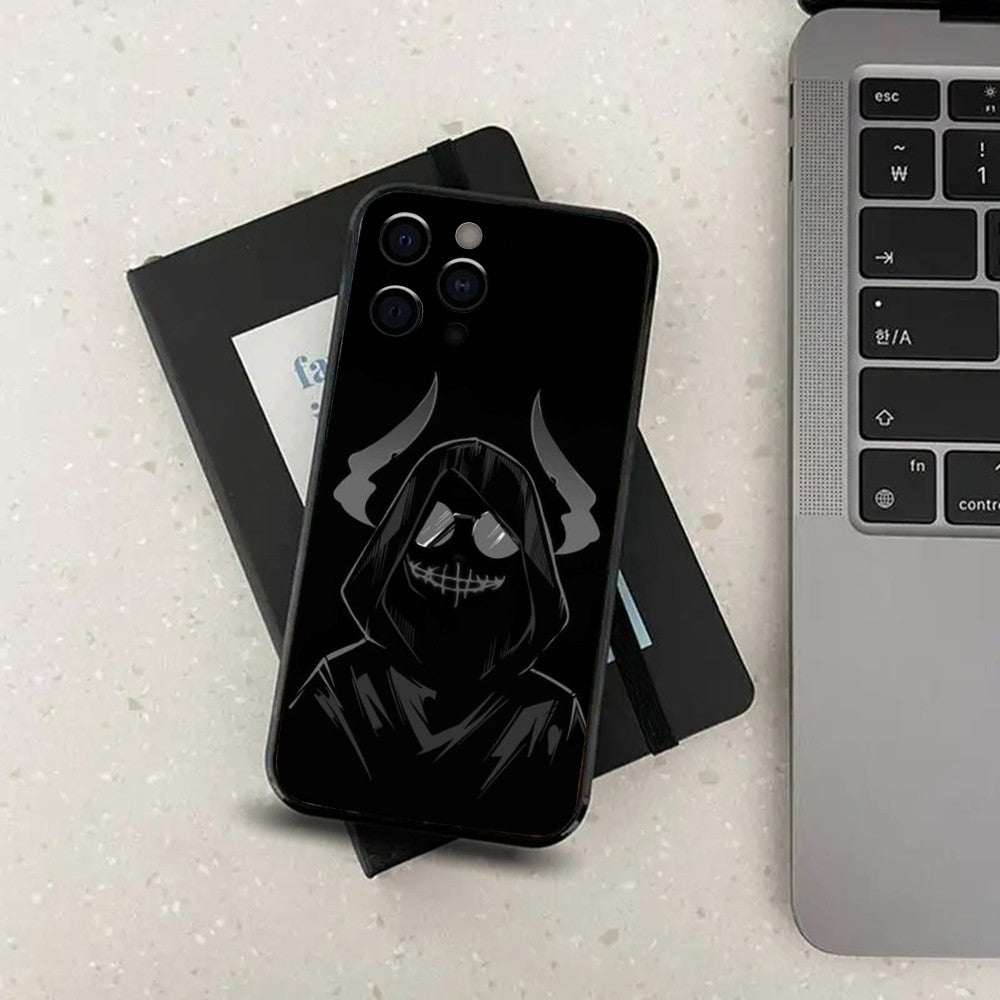 Premium Robuste Teufel Bad Boy Design iPhone Hülle | MagSafe-Case mit Rundumschutz & Kameralinsenschutz für Apple iPhone 16/15/14/13/12 Pro Max, Pro, Plus, e & Mini Cover | Stoßfeste Handyhülle mit Panzertasche & Stoßstangenabdeckung