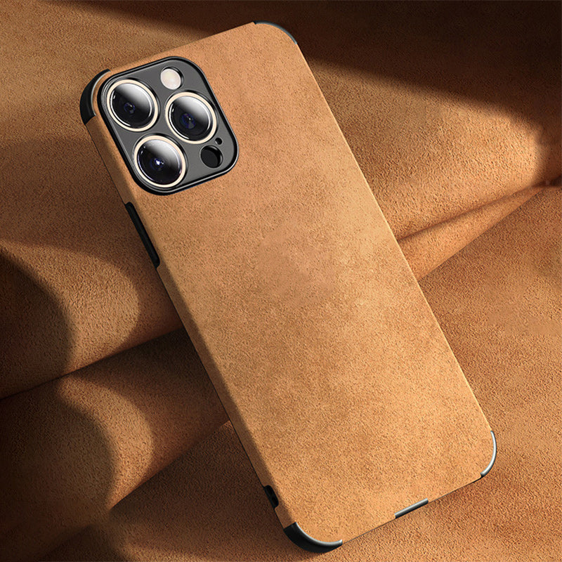 Hochwertige Leder-iPhone-Hülle mit stoßfester Kameraschutzabdeckung Tasche | MagSafe Case für Apple iPhone 16/15/14/13/12 Pro Max Plus Mini | Panzer-Cover Handyhülle