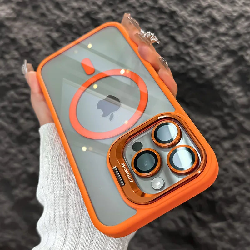 Premium iPhone Hülle Klar HD | Magnetische MagSafe & Kabelloses Laden | Stoßfeste Transparente Hybrid Rüstung mit Kameraobjektiv-Schutz für Apple iPhone 16/16e, 15, 14, 13, 12 Pro Max, Pro, Plus & Mini