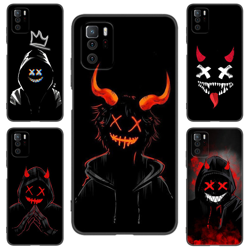 Premium Robuste Teufel Bad Boy Design iPhone Hülle | MagSafe-Case mit Rundumschutz & Kameralinsenschutz für Apple iPhone 16/15/14/13/12 Pro Max, Pro, Plus, e & Mini Cover | Stoßfeste Handyhülle mit Panzertasche & Stoßstangenabdeckung