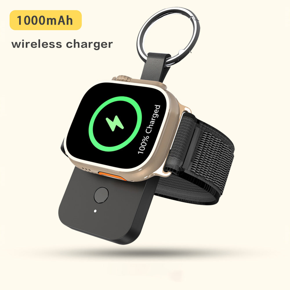 Premium Ladegerät für Apple Watch: Ultra - Tragbares Magnetisches | iWatch Ladestation für Apple Watch 10/9/8/7/6/5/4/3/2/1 & Ultra 2/1, SE: 2024, 2023, 2022, 2021, 2020, 2019, 2018, 2017, 2016 Serie mit USB-C Anschluss