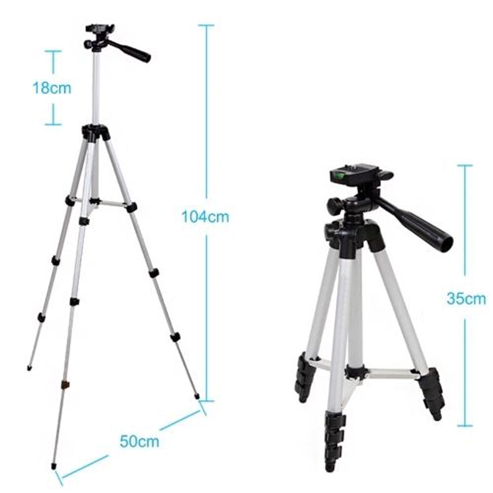 Professionelles Aluminium-Reisestativ, 140 cm für Videografie & Fotografie: Schnellplattenmontage, geeignet für Smartphones,