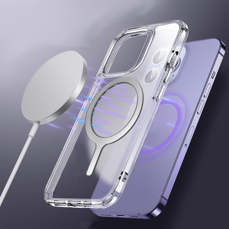 Premium MagSafe-kompatibles Metallplatten-Kabelloses Ladegerät | Smartphones, Apple iPhone, Samsung, iOS & Android Magnetisches Schnellladegerät Zubehör-4er-Set