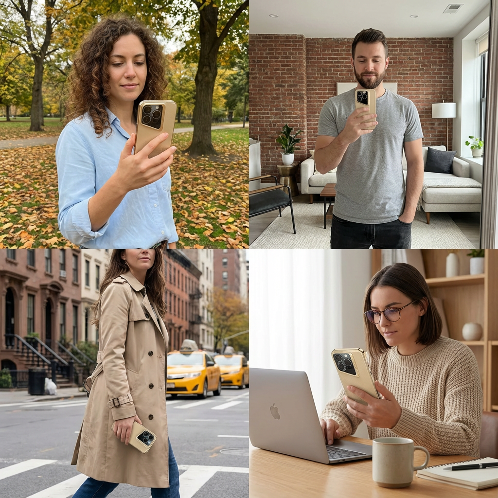 Luxus Leder iPhone Hülle MagSafe Case – elektroplattiertes Premium-Leder, 360° Kamera- & Display-Schutz, ultradünne Hard-Shell, stoßfest, kratzfest, schlankes Slim-Design, langlebiges Cover, kabelloses Laden kompatibel, stylisch & robust, Premium-Schutz