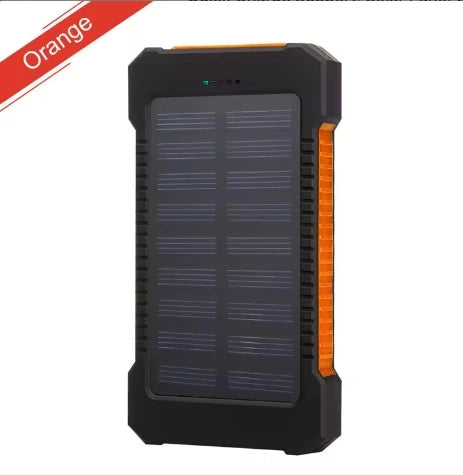 Premium Power Bank 20000mAh Solar Ladegerät | Tragbarer Externer Akku mit 5V Schnellaufladung und super heller Taschenlampe für Smartphones, Apple iPhone, Samsung, iOS & Android  unterwegs
