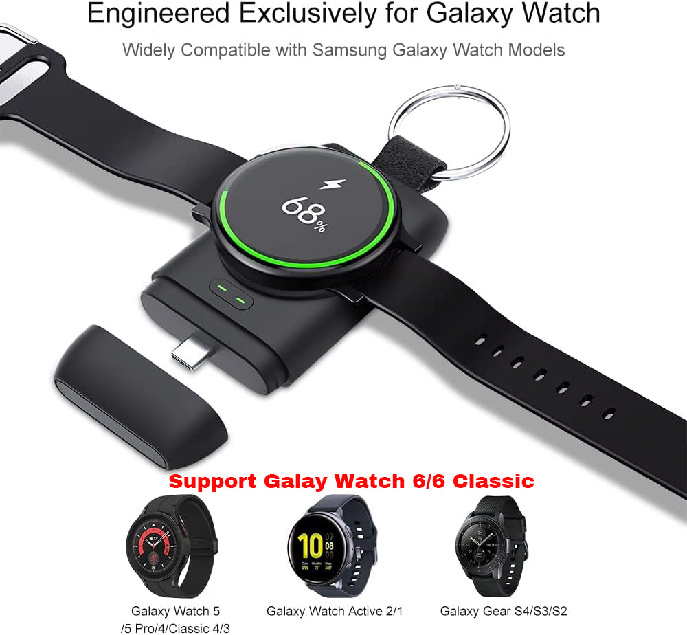 Premium Ladegerät für Apple Watch: Ultra - Tragbares Magnetisches | iWatch Ladestation für Apple Watch 10/9/8/7/6/5/4/3/2/1 & Ultra 2/1, SE: 2024, 2023, 2022, 2021, 2020, 2019, 2018, 2017, 2016 Serie mit USB-C Anschluss