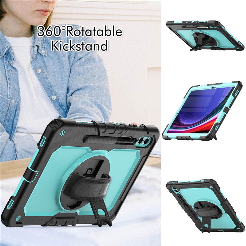 Premium Case: Apple iPad Hülle mit militärischem Schutz & Handschlaufe - Robustes Gehäuse & Cover für 10,2" 9. Gen, 9,7
