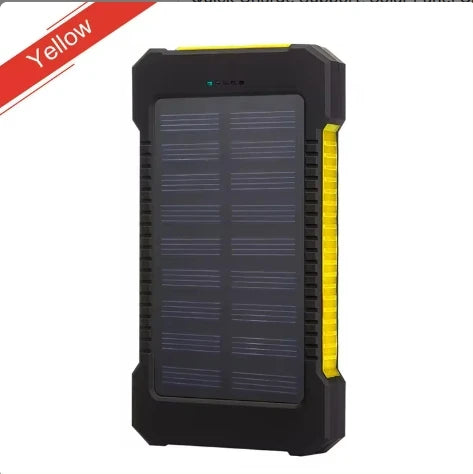 Premium Power Bank 20000mAh Solar Ladegerät | Tragbarer Externer Akku mit 5V Schnellaufladung und super heller Taschenlampe für Smartphones, Apple iPhone, Samsung, iOS & Android  unterwegs