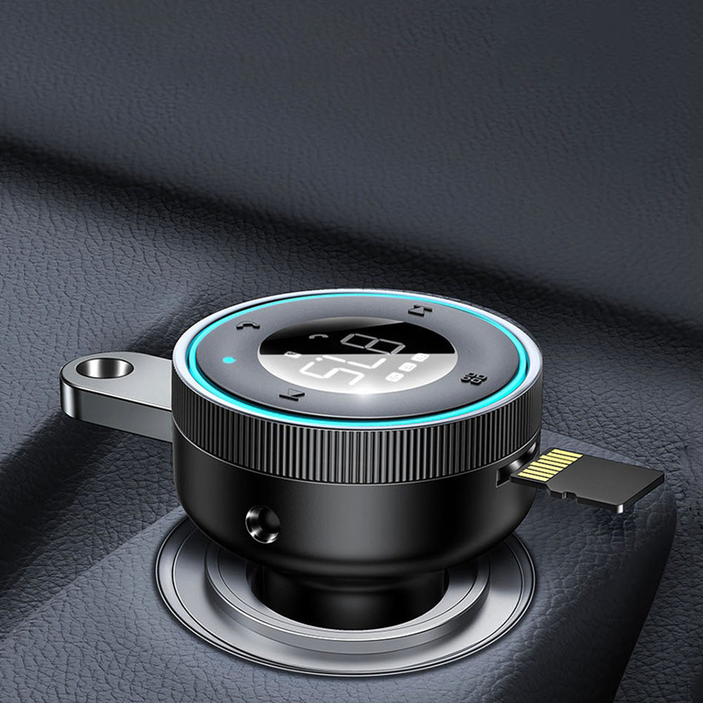 Hochwertiger FM-Transmitter, kabelloses Auto, Bluetooth 5.0, USB-Ladegerät, Auto-Aux-Radio, MP 3-Player, Musik, Freisprecheinrichtung Smartphones, Apple iPhone, Samsung, iOS & Android
