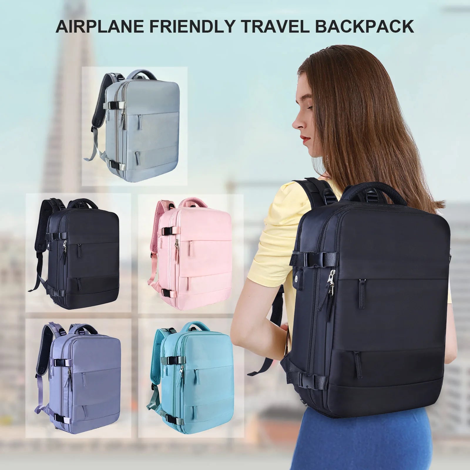 Premium Laptop-Rucksack Unisex Herren & Damen – Limited Edition Business Rucksack wasserdicht mit USB-Anschluss, erweiterbar, großer Stauraum, für MacBook & Laptop 13–17 Zoll – Arbeit, Uni, Reisen, Alltag