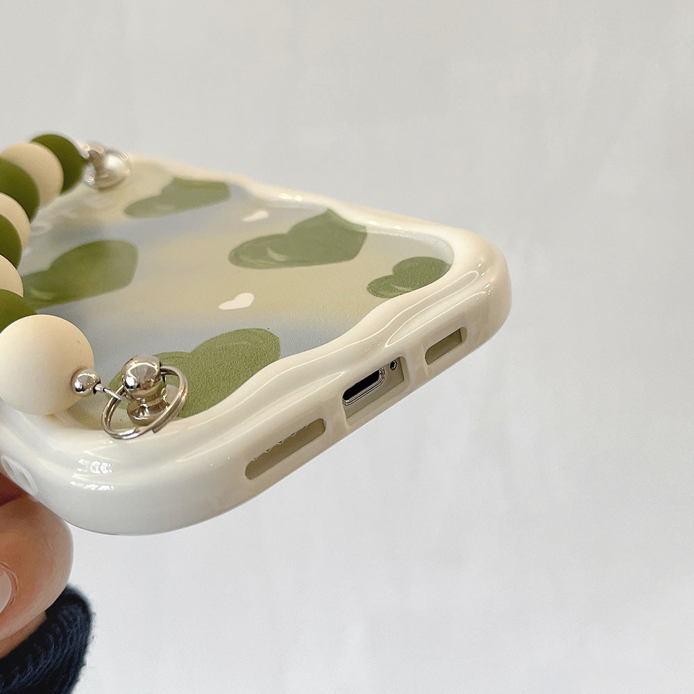 Schöne Weiße Herz-Design Make-up Spiegel iPhone Hülle | MagSafe-kompatible Schutzhülle mit Rundumschutz und Kameralinsenschutz für Apple iPhone 16/16e, 15, 14, 13, 12 Pro Max, Pro, Plus & Mini Cover | Panzertasche und Stoßstangenabdeckung