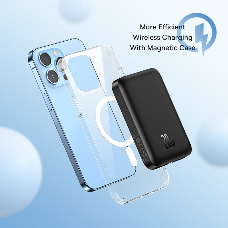 Premium Mini Magsafe Power Bank 20000mAh – Magnetisches Drahtloses Schnellladen für Smartphones, Apple iPhone, Samsung, iOS & Android